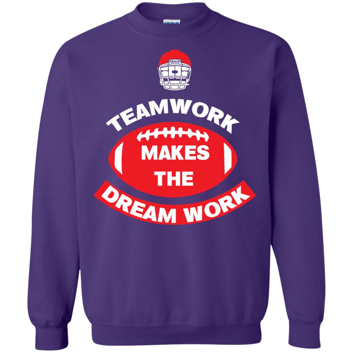 Football T-shirt TeamWork Makes The Dreamwork Purple