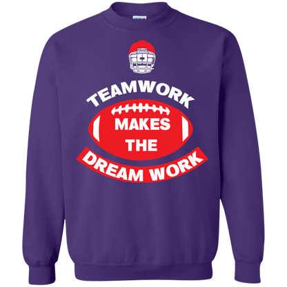 Football T-shirt TeamWork Makes The Dreamwork Purple