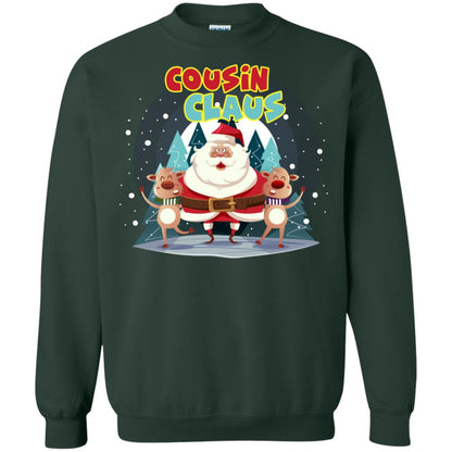 Cousin Claus Matching Family X-mas Gift Shirt Forest Green