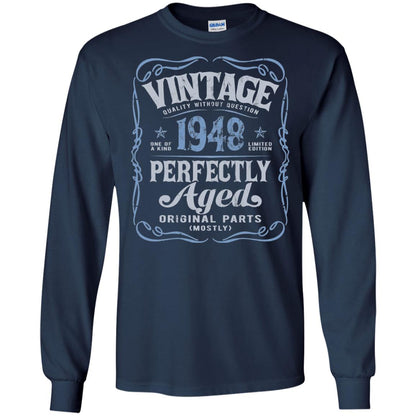 Vintage Made In 1948 70th Birthday Shirt Navy