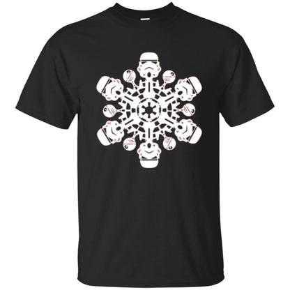 Film T-shirt Star Wars Stormtrooper Christmas Snowflake Graphic Black