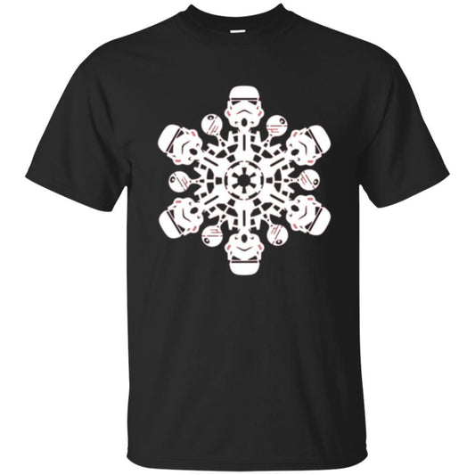 Film T-shirt Star Wars Stormtrooper Christmas Snowflake Graphic Black