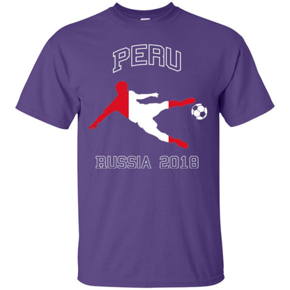 Soccer Lovers T-shirt Peru Russia In 2018 Purple