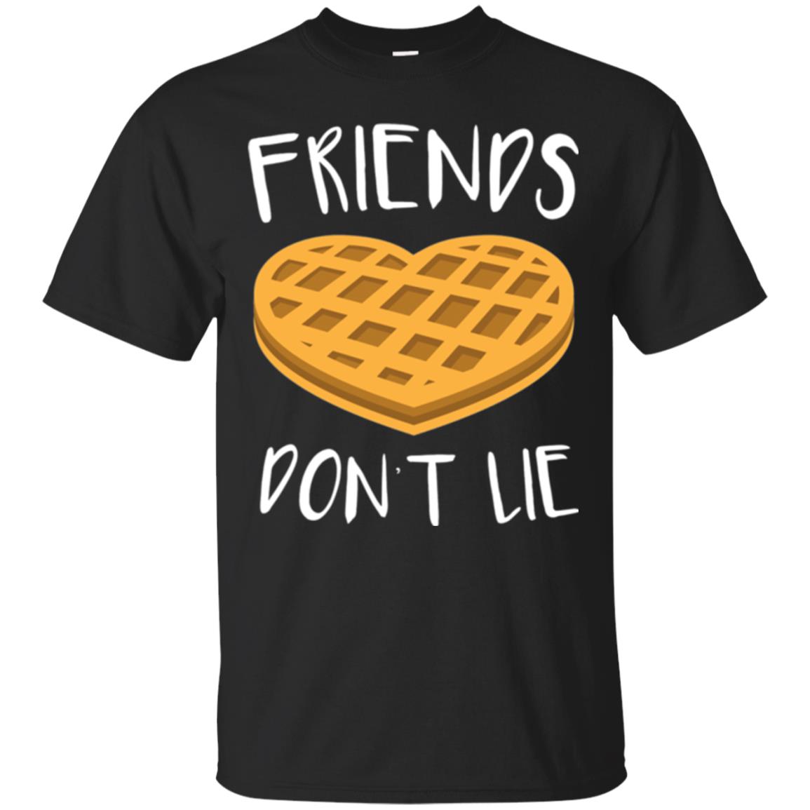 Funny Waffle T-shirt Friends Don_t Lie Black