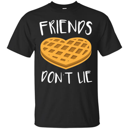 Funny Waffle T-shirt Friends Don_t Lie Black