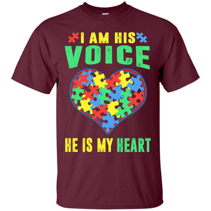 Autism Awareness Shirt He Is My Heart Maroon
