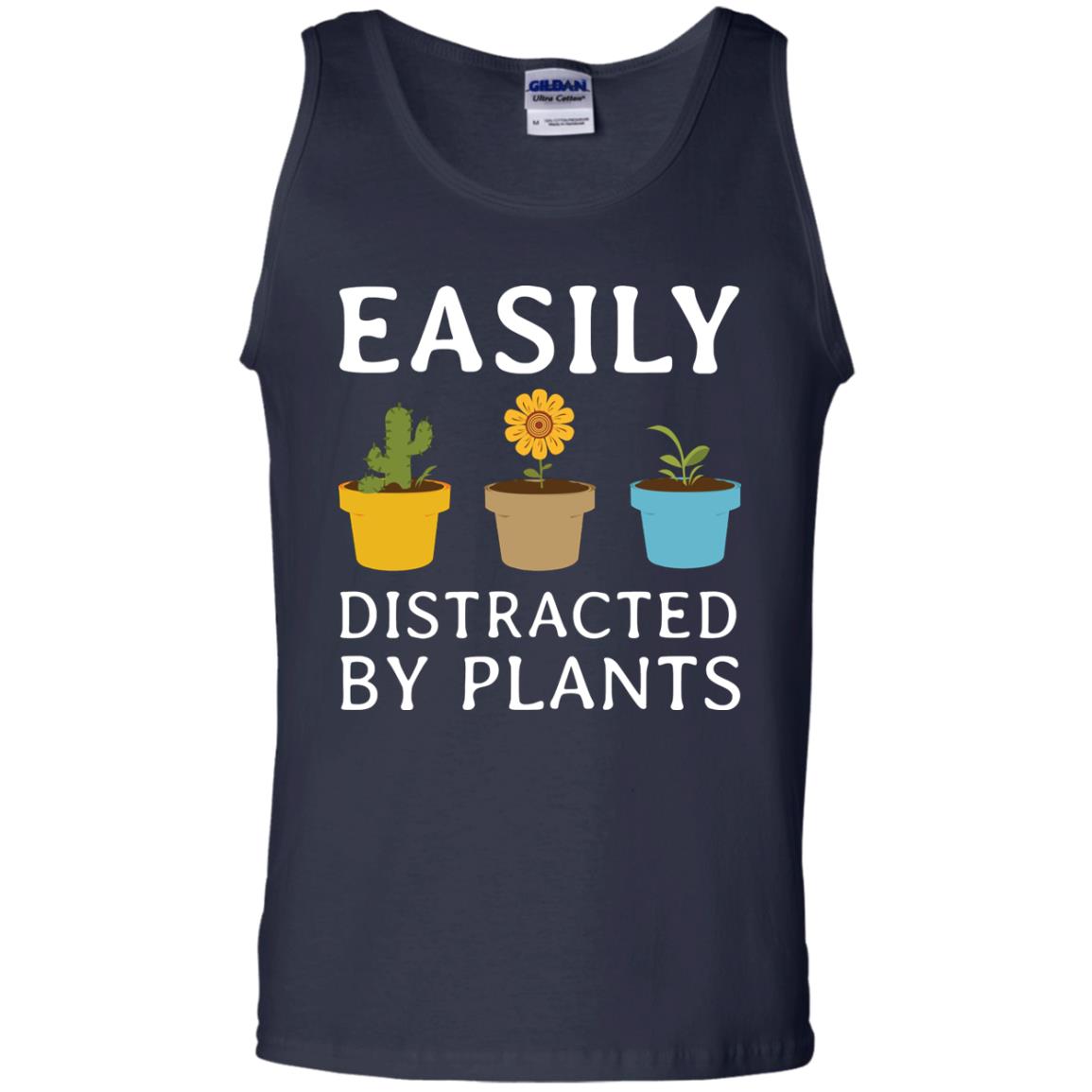 Easily Distracted By Plants Gardener Shirt Navy