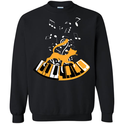 Cat Plays Piano Shirt For Mens Womens Black