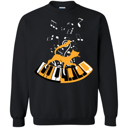 Cat Plays Piano Shirt For Mens Womens Black