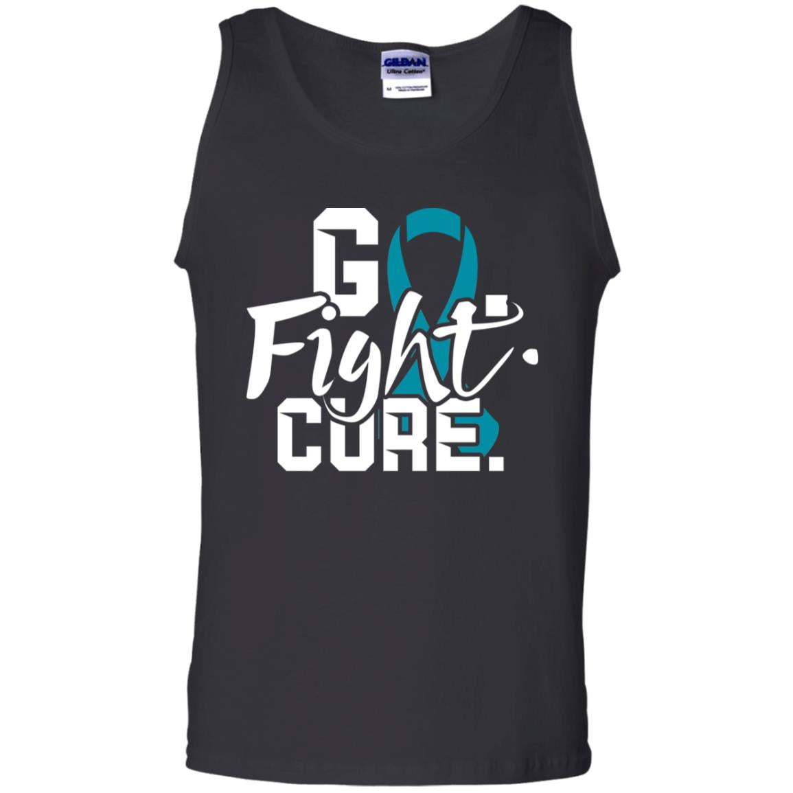 Prostate Awareness Go Fight Cure Blue Ribbon Stars Shirt Black