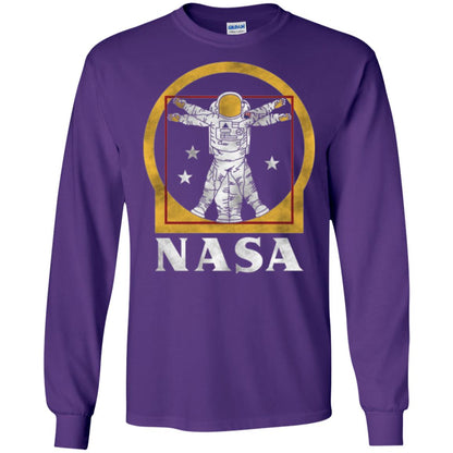 Nasa Vitruvian Astronaut Graphic T-shirt Purple