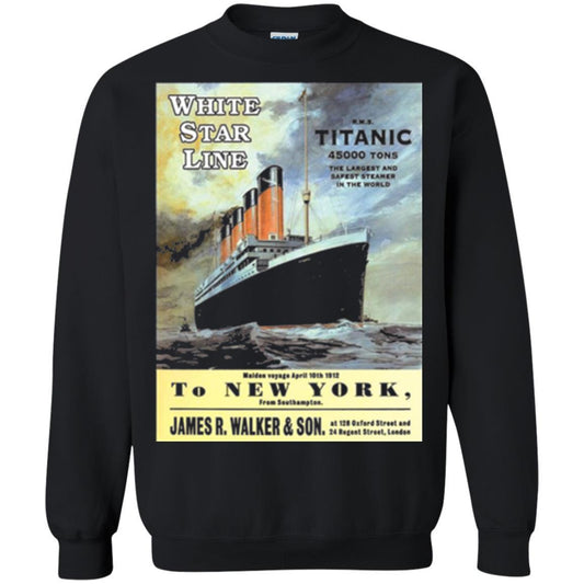 Film T-shirt Sailing Ship Cruise Vintage Poster Black