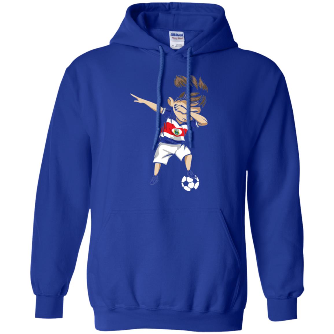Dabbing Soccer Boy Costa Rica Jersey Football Shirt Royal