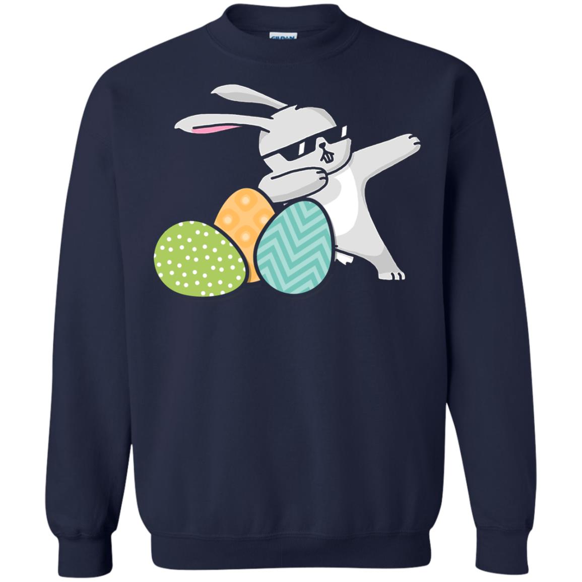 Easter Bunny Dabbing Gift Shirt For Dabbing Lover Navy