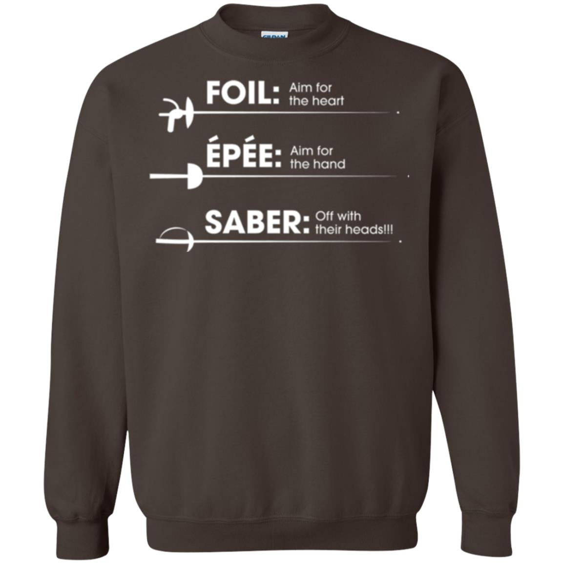 Fencing T-shirt Foil Saber Definition Dark Chocolate