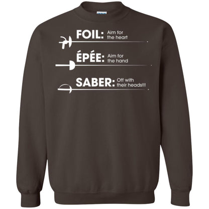 Fencing T-shirt Foil Saber Definition Dark Chocolate