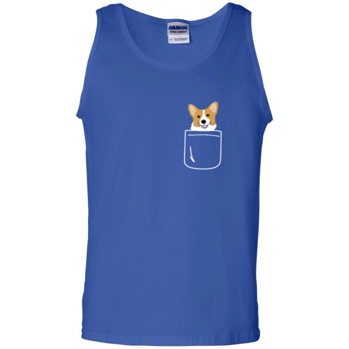 Puppy Dog Lover T-shirt Corgi In Your Front Pocket Royal
