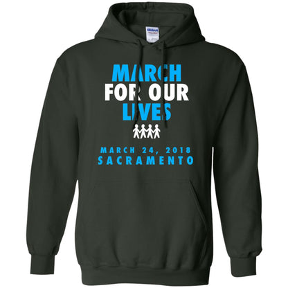 March For Our Lives March 24 2018 Sacramento Anti Gun T-shirt Forest Green