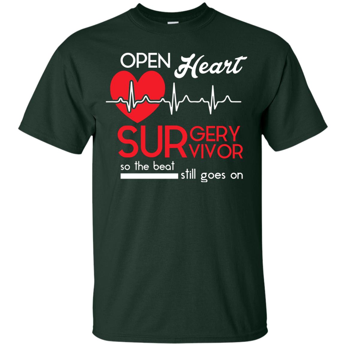 Open Heart Surgery Survivor Heart Desease T-shirt Forest