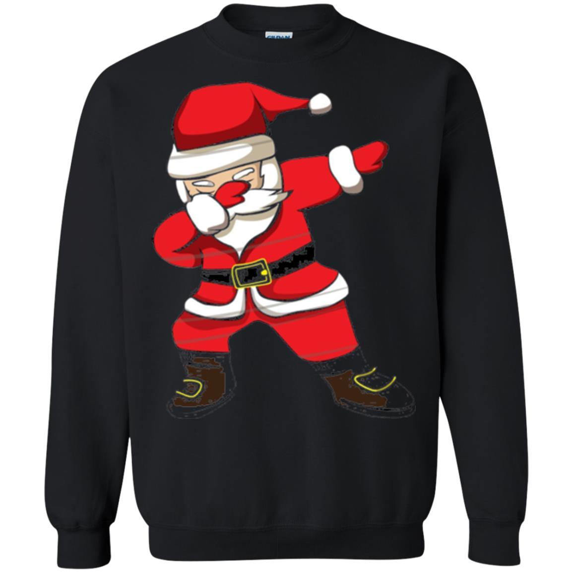 Christmas T-shirt Dabbing Santa Christmas T-shirt Black