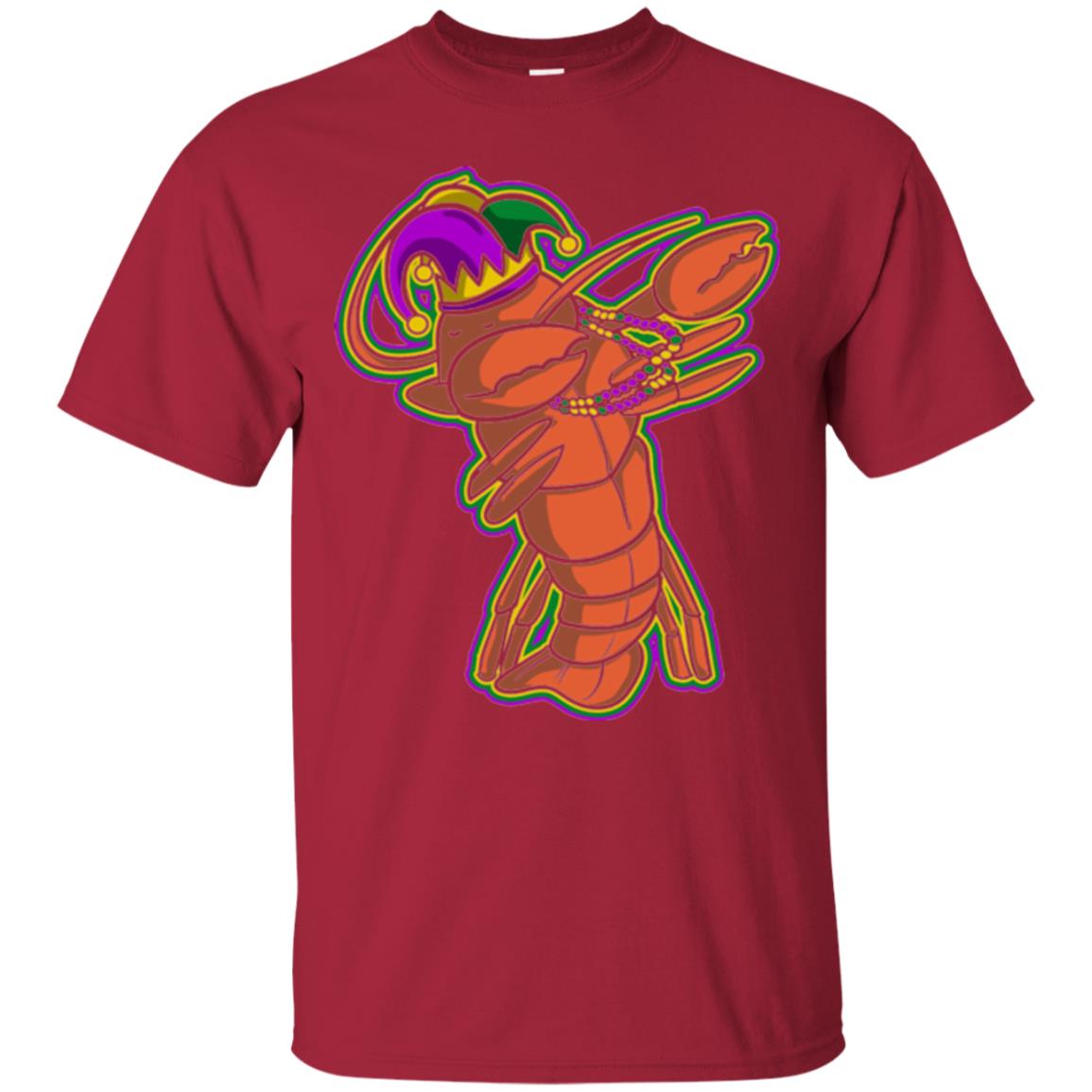 Dabbing Mardi Gras Crawfish T-shirt Mardi Gras Gift Shirt Cardinal