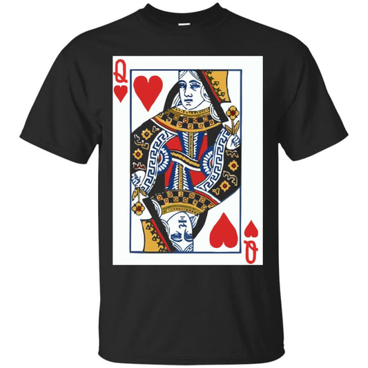 Valentines Day T-shirt Queen Of Hearts Cards Couple Black