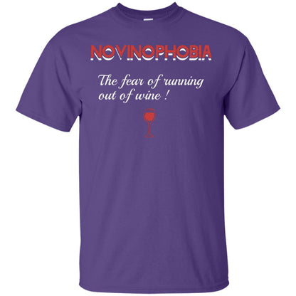 Novinophobia The Fear Of Running Out Of Wine Shirt Purple