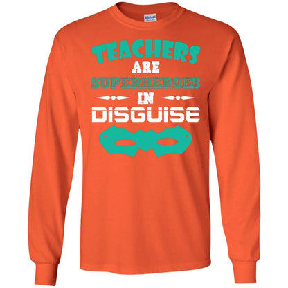 Teachers Are Superheroes In Disguise Movie Lover T-shirt Orange