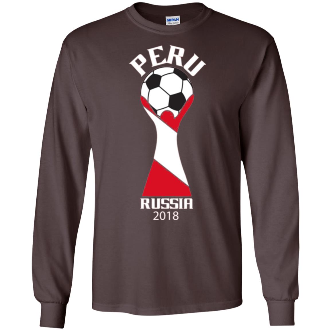 Football Lovers T-shirt Peru Russia 2108 Dark Chocolate