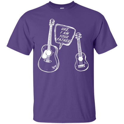Ukelele I Am Your Father Funny Guitar Saying Shirt For Music Lovers Purple