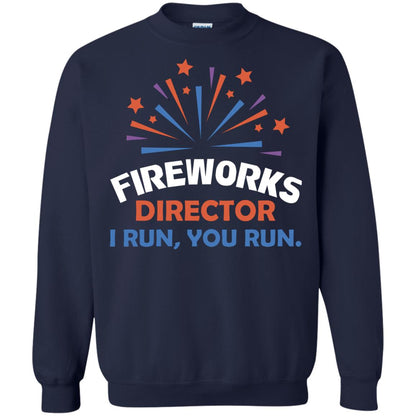 Fireworks Director I Run You Run Shirt Navy