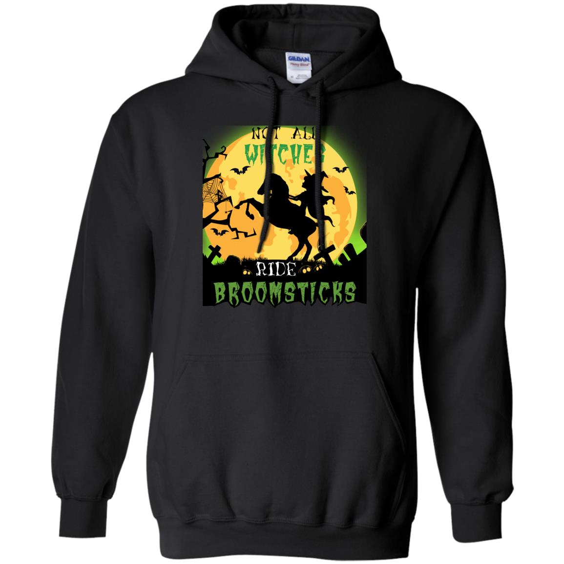 Not All Witches Ride Broomsticks Witches Ride A Horse Funny Halloween Shirt Black