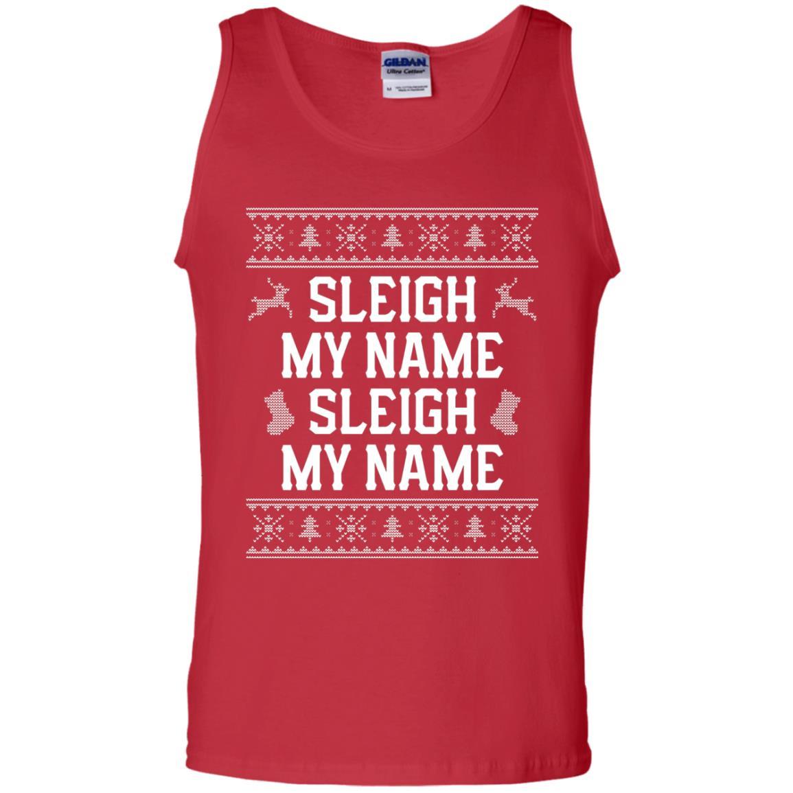 Christmas T-shirt Sleigh My Name Red