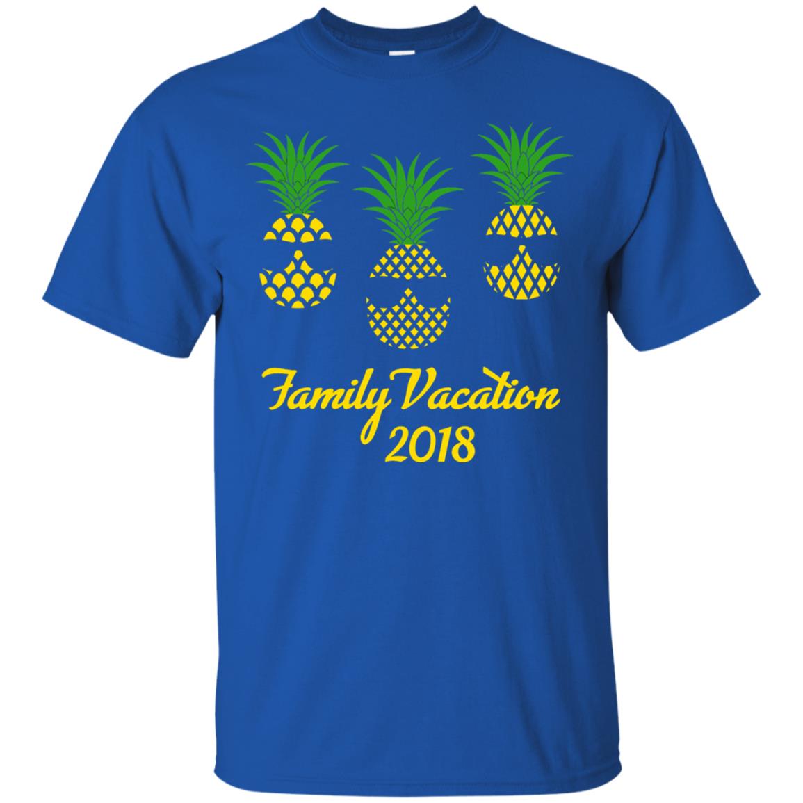 Family Vacation 2018 Shirt Hawaii Pineapple Sunglasses Royal