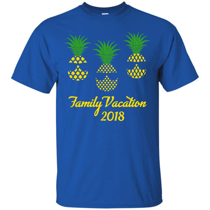 Family Vacation 2018 Shirt Hawaii Pineapple Sunglasses Royal