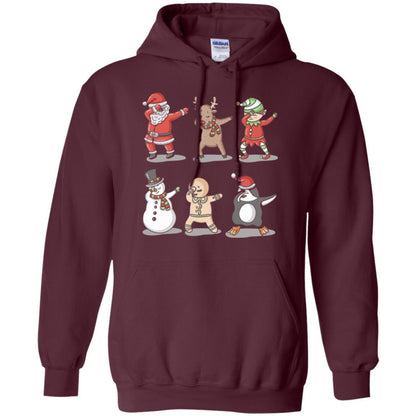 Christmas T-shirt Dabbing Santa Ugly Sweater Maroon