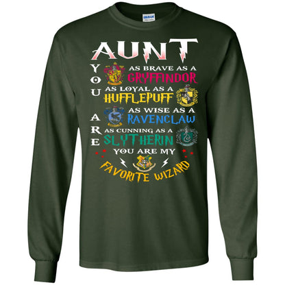 Aunt My Favorite Wizard Harry Potter Fan T-shirt Forest Green