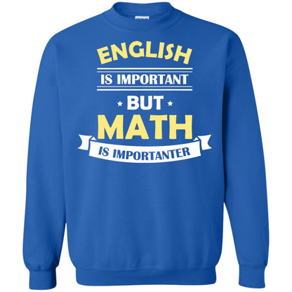 English Is Important But Math Is Importanter Math Lover Shirt Royal