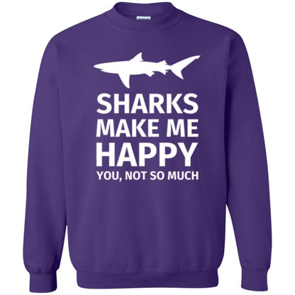 Sharks Lovers T-shirt Make Me Happy You Not So Much Purple