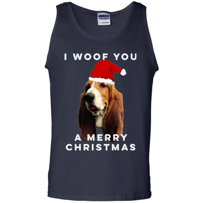 Basset Hound T-shirt I Woof You A Merry Christmas