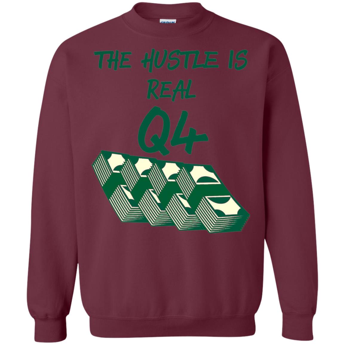 Money T-shirt The Hustle Is Real Q4 Making Money Novelty Maroon