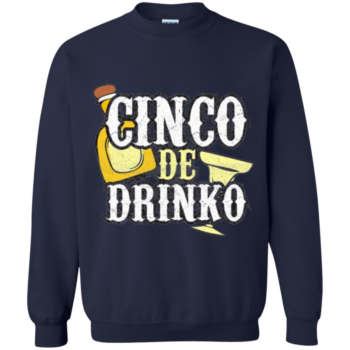 Funny Cinco De Mayo Drinko Celebration T-shirt Navy