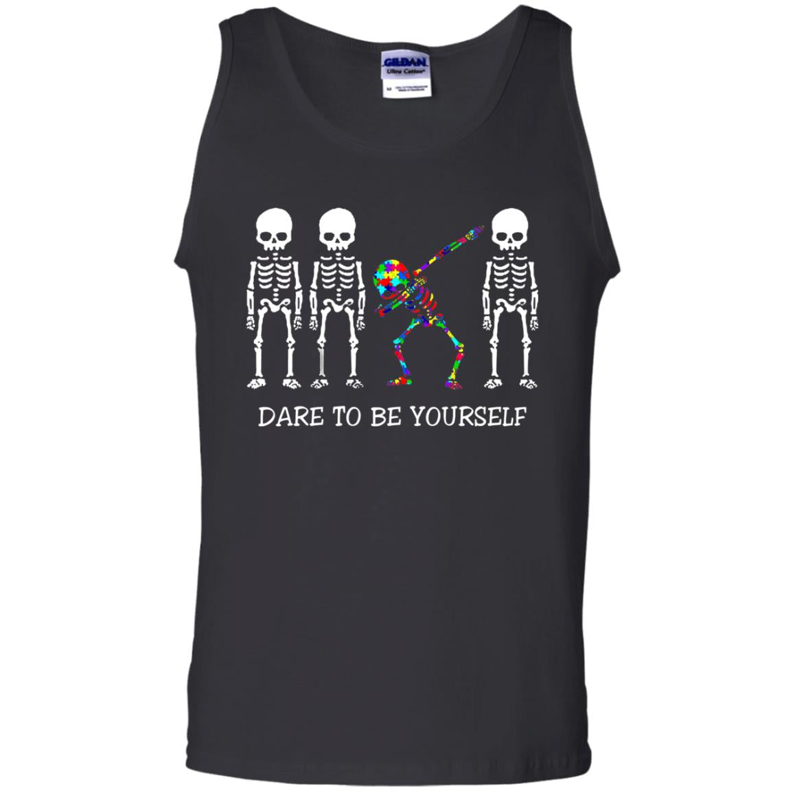 Dare To Be Yourself Autism Awareness T-shirt Black