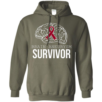 Brain Aneurysm Survivor T-shirt Military Green
