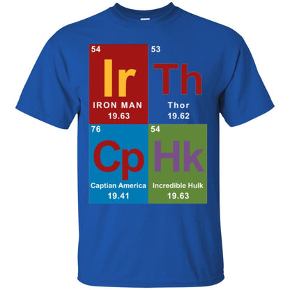 Marvel Avengers Periodic Table Elements T-shirt Royal