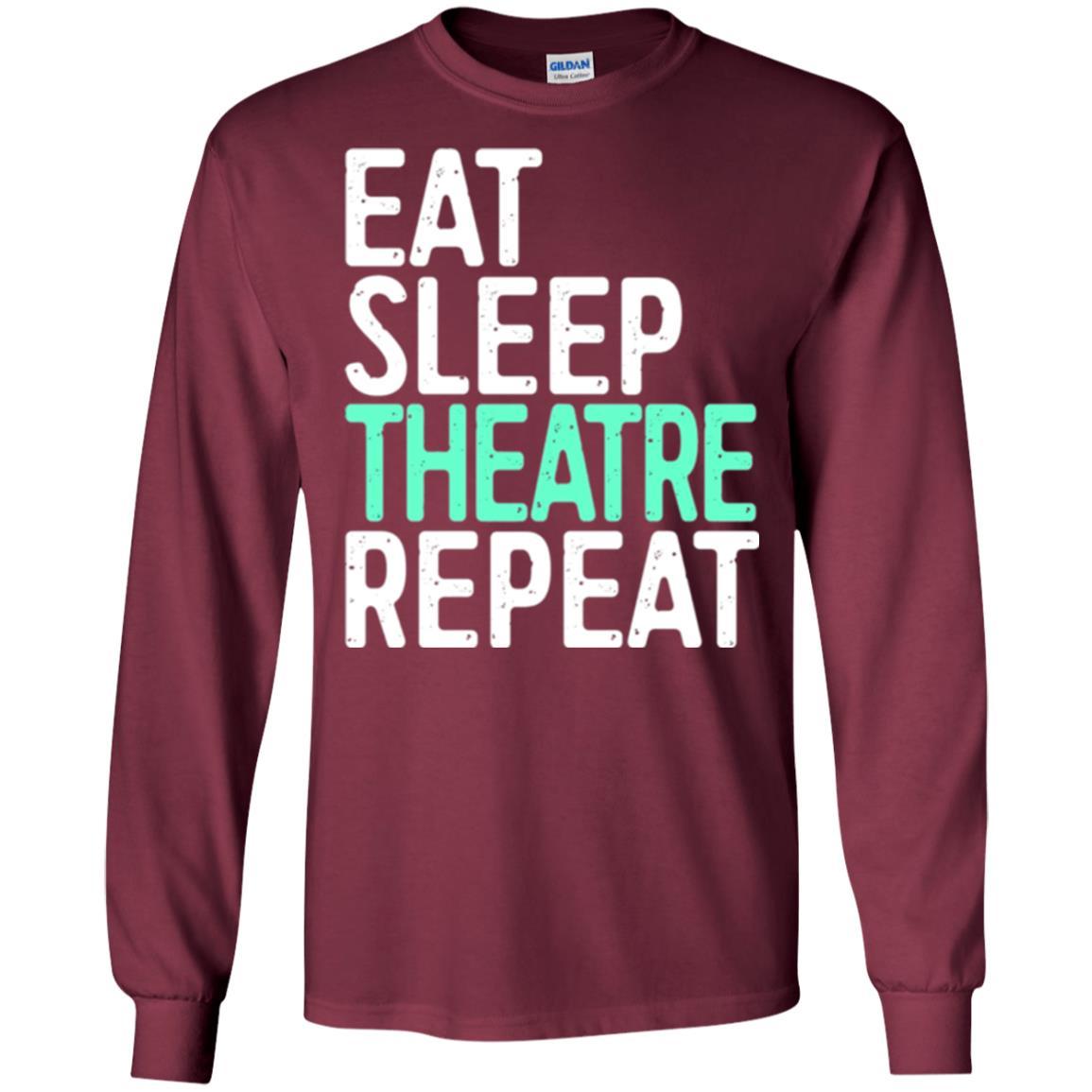 Actor T-shirt Eat Sleep Theatre Repeat T-shirt Maroon