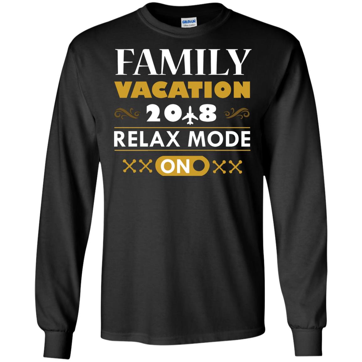 Family Vacation 2018 Relax Mode On Summer Holiday Shirt Black