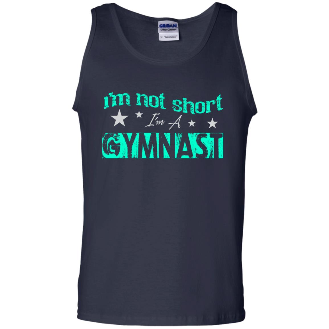 Gymnast T-shirt I_m Not Short I_m A Gymnast Navy