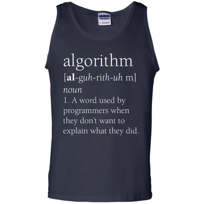 Funny Computer Programmer T-shirt Algorithm Definition Gift Navy