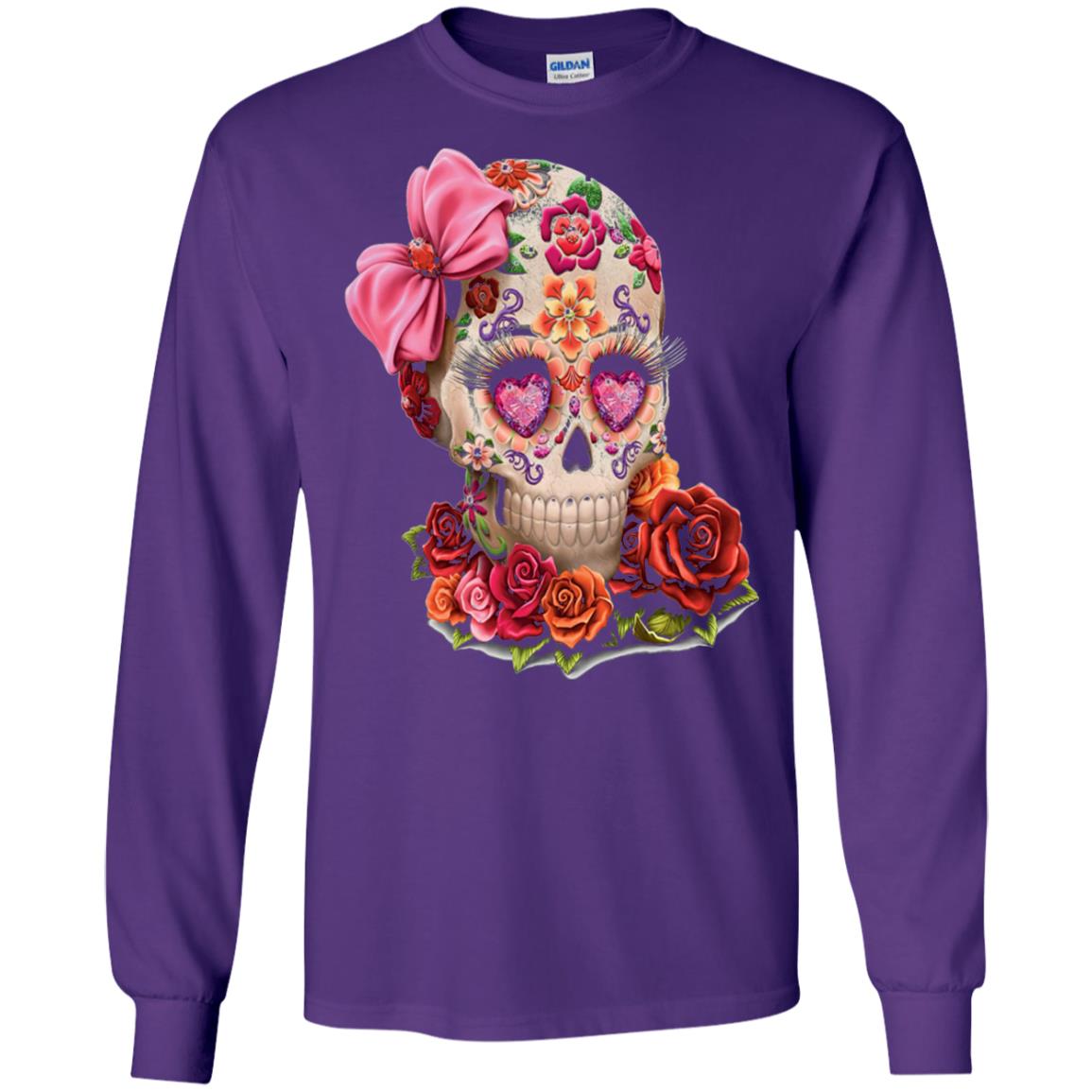 Cinco De Mayo Skull Women Flower Shirt Purple